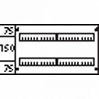 Пластрон с прорезями 2ряда/2 рейки-150 |  код. AS 222 |  ABB